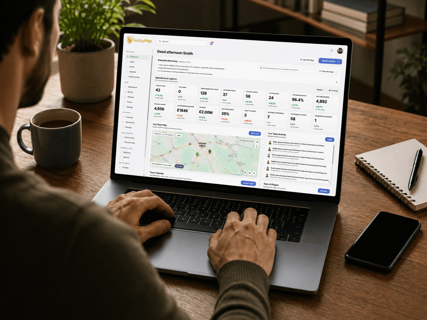 FacilityHop live workforce tracking